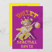 バスケパーソナライズされたットガール誕生日カード シーズンカード (正面/裏面)