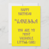 バスケパーソナライズされたットガール誕生日カード シーズンカード (裏面)