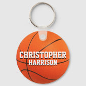 バスケパーソナライズされたットキーチェーン キーホルダー (正面)