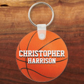 バスケパーソナライズされたットキーチェーン キーホルダー (正面)