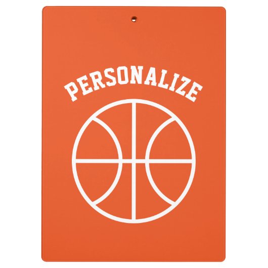 バスケパーソナライズされたットコーチのスポーツ用品 クリップボード (裏面)