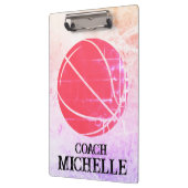 バスケパーソナライズされたットコーチ クリップボード (左)