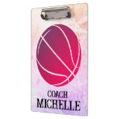 バスケパーソナライズされたットコーチ クリップボード (左)