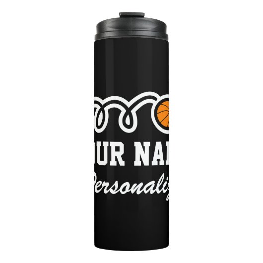 バスケパーソナライズされたットスポーツ熱タンブラーマグ タンブラー (正面)