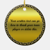バスケパーソナライズされたットチャンピオンズリーグデザイン セラミックオーナメント (裏面)