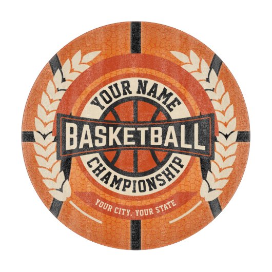 バスケパーソナライズされたットチームプレーカスタムヤーアスリート カッティングボード (正面)