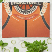 バスケパーソナライズされたットチームプレーカスタムヤーアスリート キッチンタオル (折り畳み)