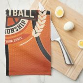 バスケパーソナライズされたットチームプレーカスタムヤーアスリート キッチンタオル (四つ折り)