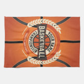 バスケパーソナライズされたットチームプレーカスタムヤーアスリート キッチンタオル (横)