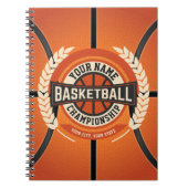 バスケパーソナライズされたットチームプレーカスタムヤーアスリート ノートブック (正面)