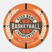 バスケパーソナライズされたットチームプレーカスタムヤーアスリート マグネット (正面)