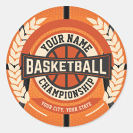 バスケパーソナライズされたットチームプレーカスタムヤーアスリート ラウンドシール