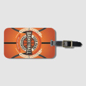 バスケパーソナライズされたットチームプレーカスタムヤーアスリート ラゲッジタグ (正面横)