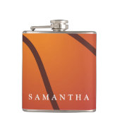 バスケパーソナライズされたットテーマのフラスコ フラスク (正面)