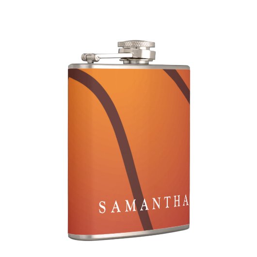 バスケパーソナライズされたットテーマのフラスコ フラスク (右)