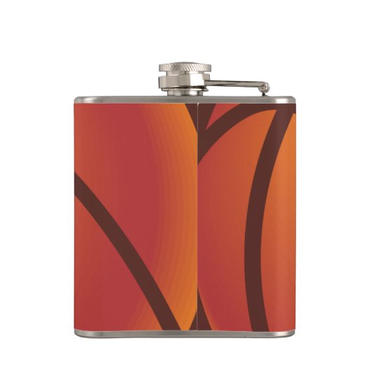 バスケパーソナライズされたットテーマのフラスコ フラスク (裏面)