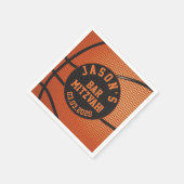 バスケパーソナライズされたットバー（ユダヤ教の）バル・ミツバー スタンダードカクテルナプキン (角)