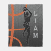 バスケパーソナライズされたットブランケット、バスケツァへの贈り物 フリースブランケット (正面)