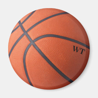 バスケパーソナライズされたットボールイニシャル マグネット