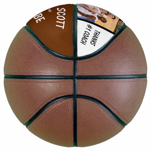 バスケパーソナライズされたットボールコーチの写真ありがとう バスケットボール (右)