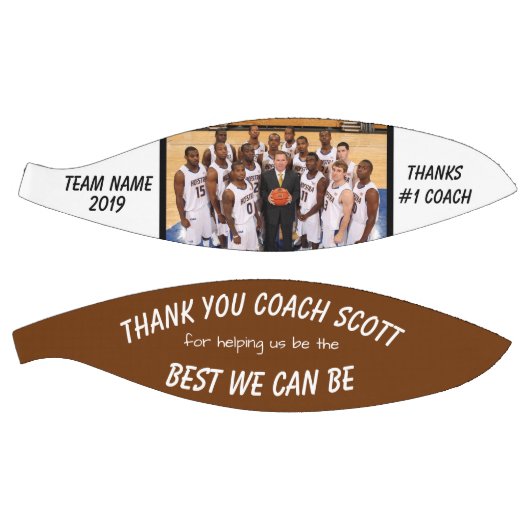 バスケパーソナライズされたットボールコーチの写真ありがとう バスケットボール (パネル)