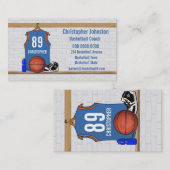 バスケパーソナライズされたットボールジャージー(LBO) 名刺 (正面/裏面)