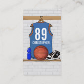 バスケパーソナライズされたットボールジャージー(LBO) 名刺 (裏面)
