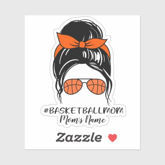 バスケパーソナライズされたットマムシール シール (シート)