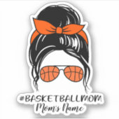 バスケパーソナライズされたットマムシール シール (正面)