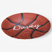 バスケパーソナライズされたット ペーパープレート (アングル)