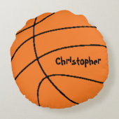 バスケパーソナライズされたット ラウンドクッション (裏面)