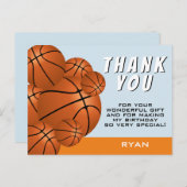 バスケモダンットスポーツ子供の誕生日ありがとう ポストカード (正面/裏面)