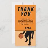 バスケモダンットスポーツ誕生日 サンキューカード (正面)