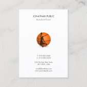 バスケモダンットトレーナーコーチエレガントテンプレート 名刺 (裏面)