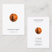 バスケモダンットトレーナーコーチエレガントテンプレート 名刺 (正面/裏面)