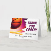 バスケモダンットボールサンキューコーチ サンキューカード (正面)