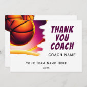 バスケモダンットボールサンキューコーチ サンキューカード (正面/裏面)