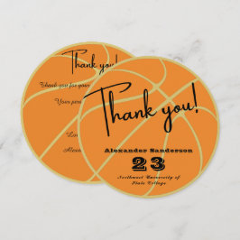 バスケモダンットボールプレーヤーチームサンキューカード