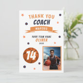 バスケモダンットボール写真ありがとうコーチのカード サンキューカード (スタンド正面)