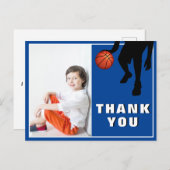 バスケモダンット誕生日写真ありがとう ポストカード (正面/裏面)