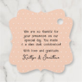 バスケモノグラムのットウェディングシャワーありがとう フェイバータグ (裏面)