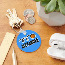 バスケーパーソナライズされたスケットキーチ子供へェン名 キーホルダー