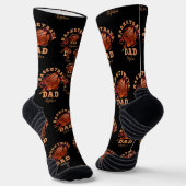 バスケーパーソナライズされたルパパの父の日に名前 ソックス (傾斜あり)