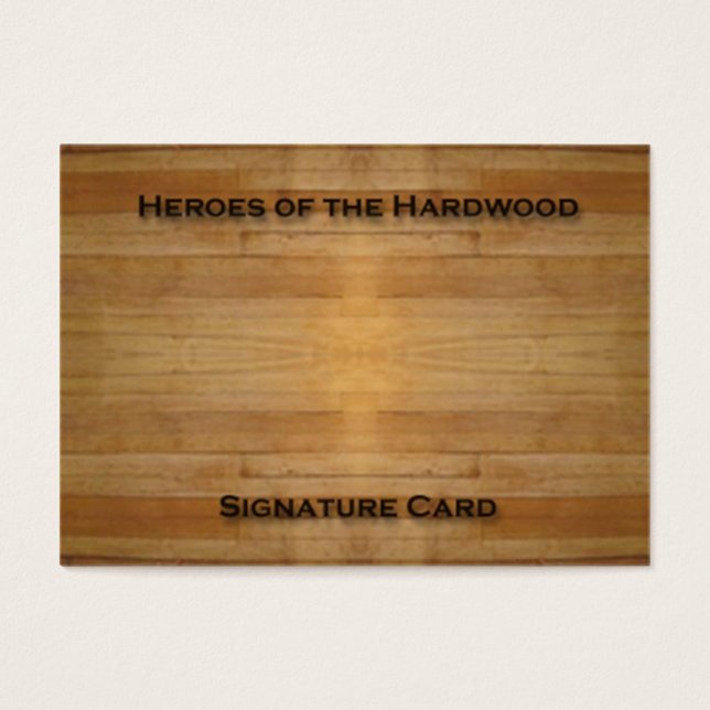 バスケー空白のルのサイン用カード！ (正面)