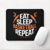 バスケ三昧 Eat Sleep Basketball Repeat  マウスパッド (マウス)