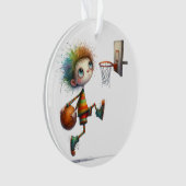 バスケ予測できなット。チーム。友達。家族 オーナメント (正面)