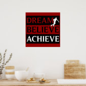 バスケ信じットボールポスターを夢に思う ポスター (キッチン)