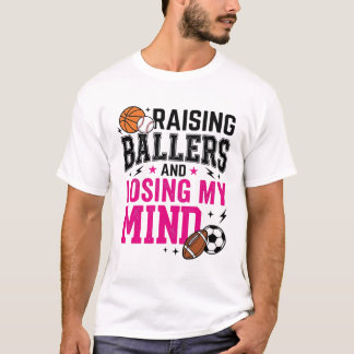 バスケ少年を育てるスポーツママのヴィンテージTシャツデザイン Tシャツ