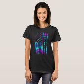 バスケ少年ママ カヤック女子 アメリカ好き アメリカ Tシャツ (正面フル)