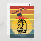 バスケ応援からSun Set Carの21th Birthday ポストカード (正面/裏面)